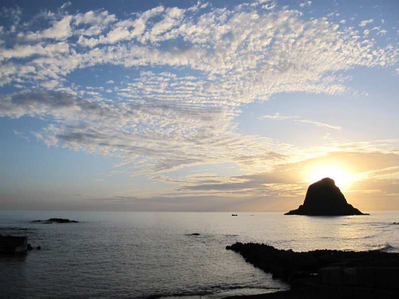 奥尻島の奇岩